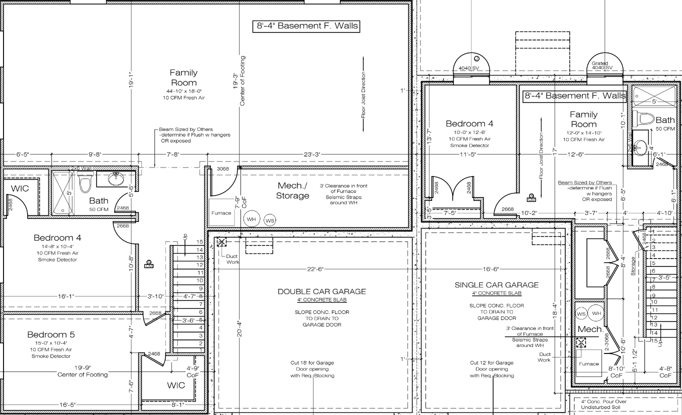 Lot 4-5 basement floor plan